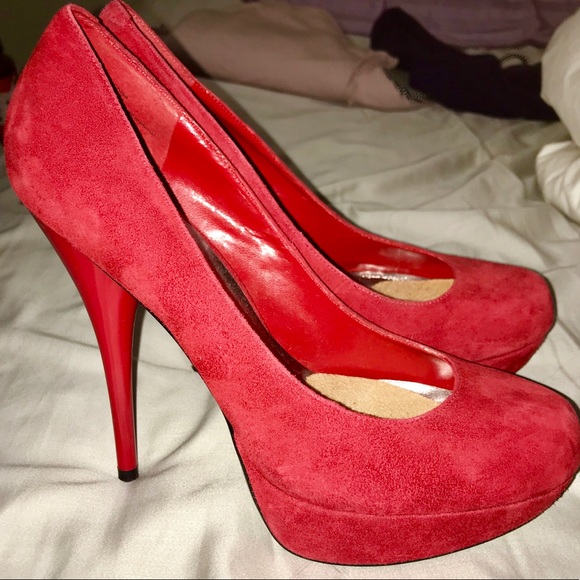 bright red pumps